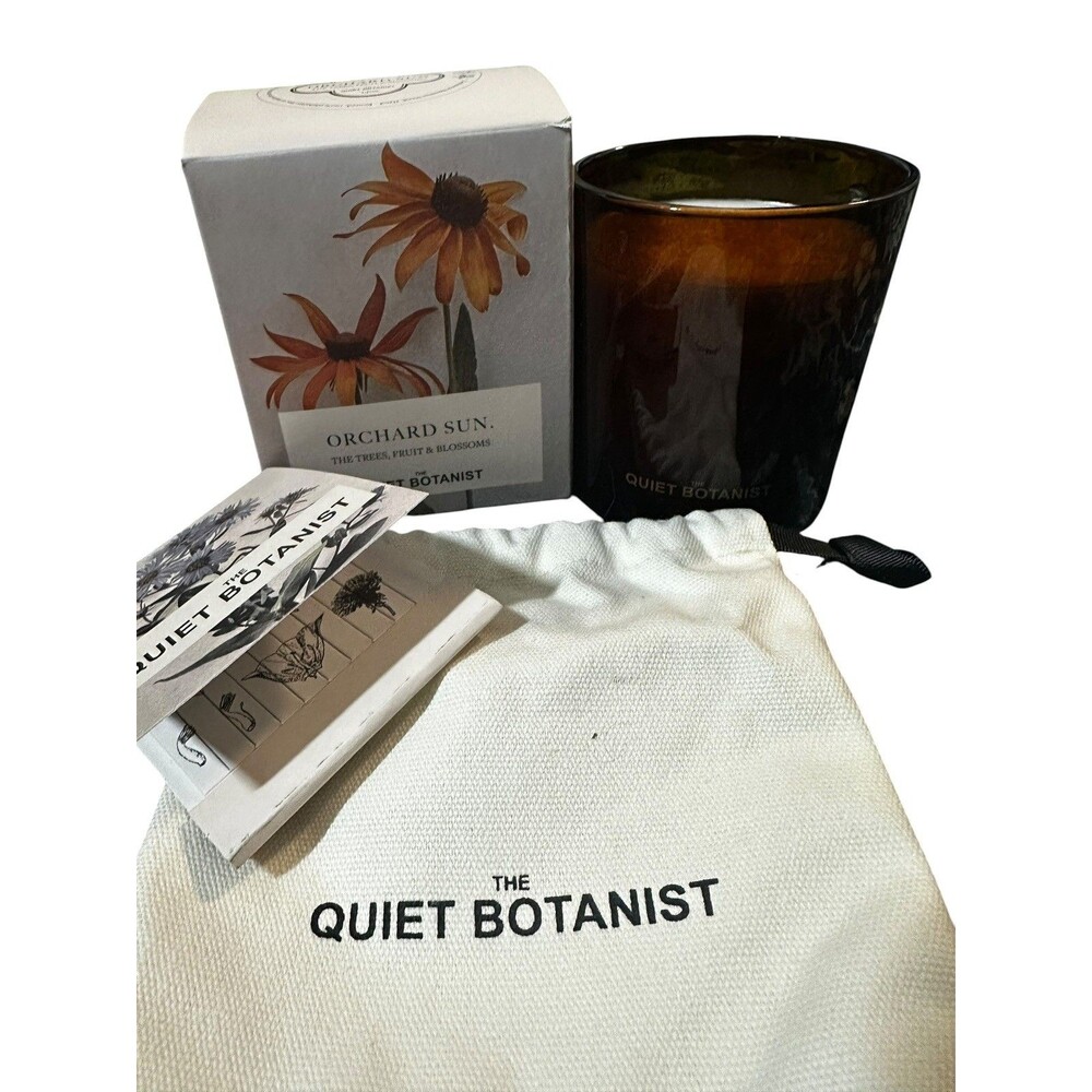 Quiet Botanist Candle in Orchard Sun Coconut Oil & Beeswax Blend 14oz New in Box